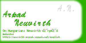 arpad neuvirth business card